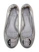 Tory Burch Girls Flat Metallic Ballet Shoes