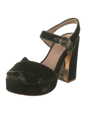 Tory Burch Velvet Slingback Sandals