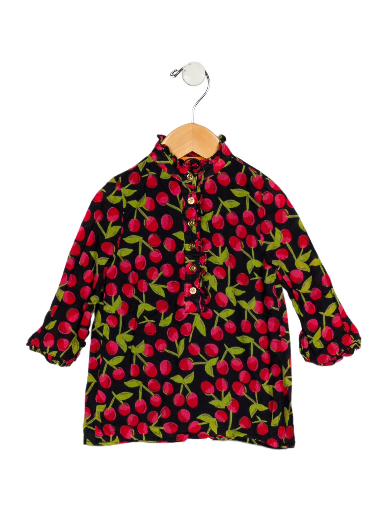 Tory Burch Girl's Long Sleeve Dress Shirt