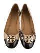 Tory Burch Leather Animal Print Ballet Flats