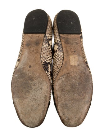 Tory Burch Leather Animal Print Ballet Flats