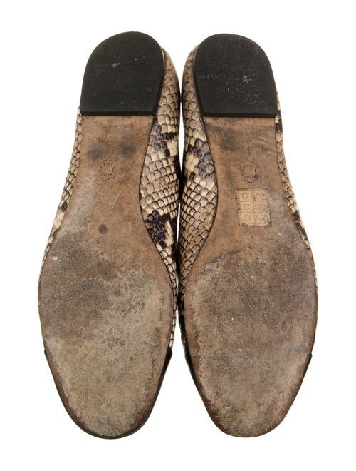 Tory Burch Leather Animal Print Ballet Flats