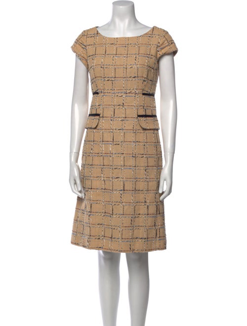 Tory Burch Plaid Print Knee-Length Dress