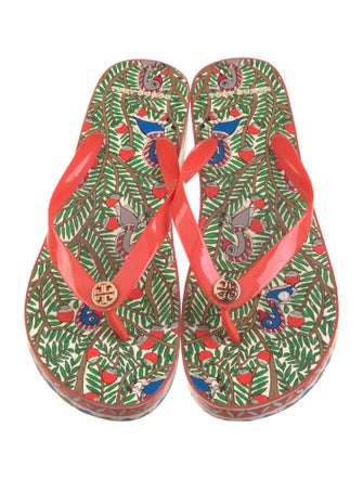 Tory Burch Rubber Printed Flip Flops