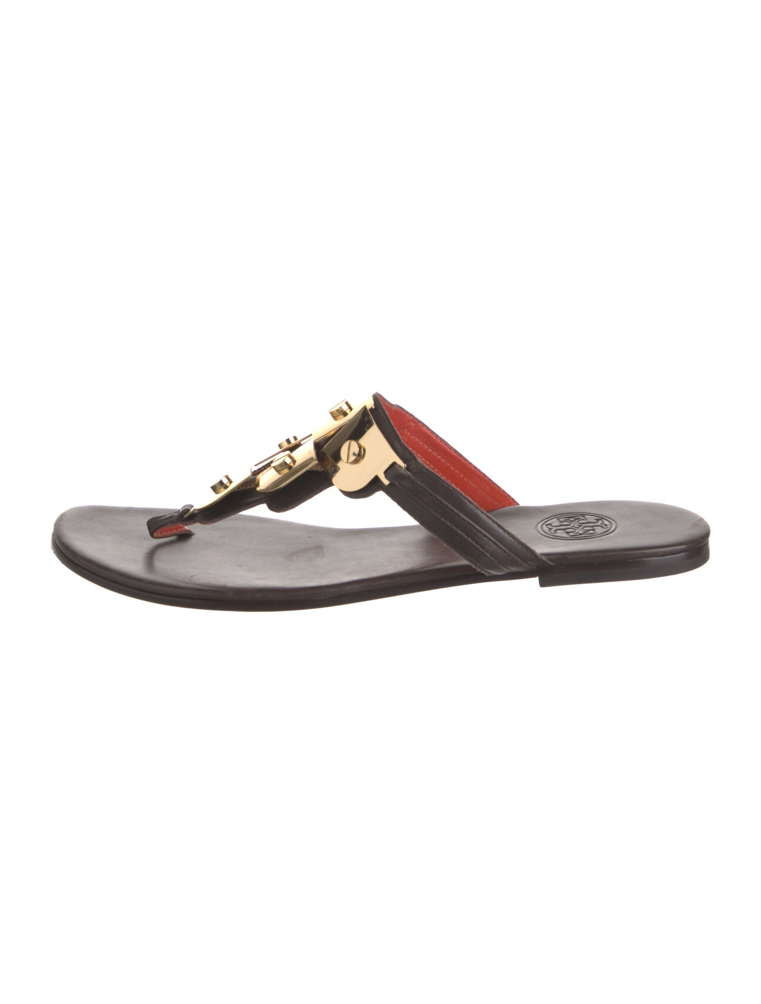 Tory Burch Leather Printed Slides