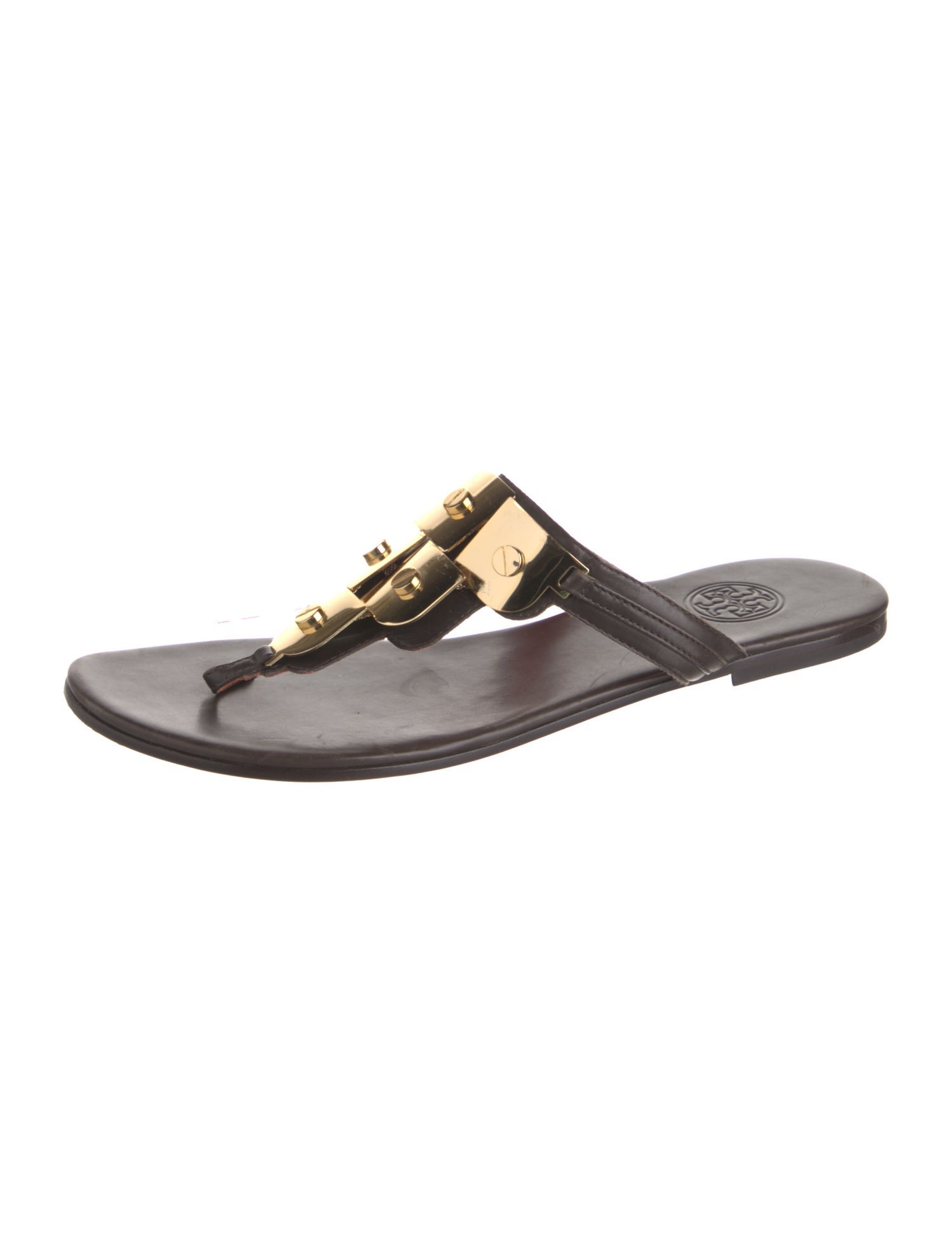 Tory Burch Leather Printed Slides