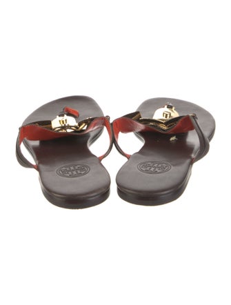 Tory Burch Leather Printed Slides