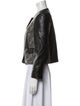 Tory Burch Leather Tweed Pattern Evening Jacket