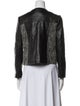 Tory Burch Leather Tweed Pattern Evening Jacket