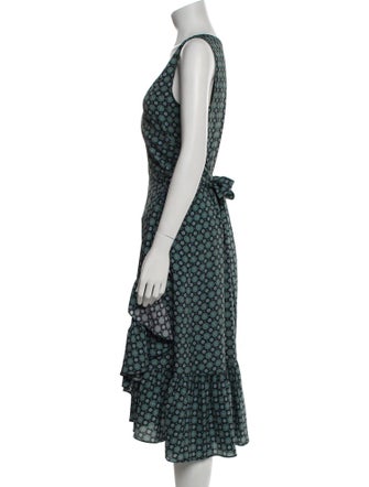Tory Burch Polka Dot Print Midi Length Dress