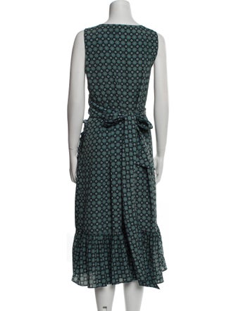 Tory Burch Polka Dot Print Midi Length Dress