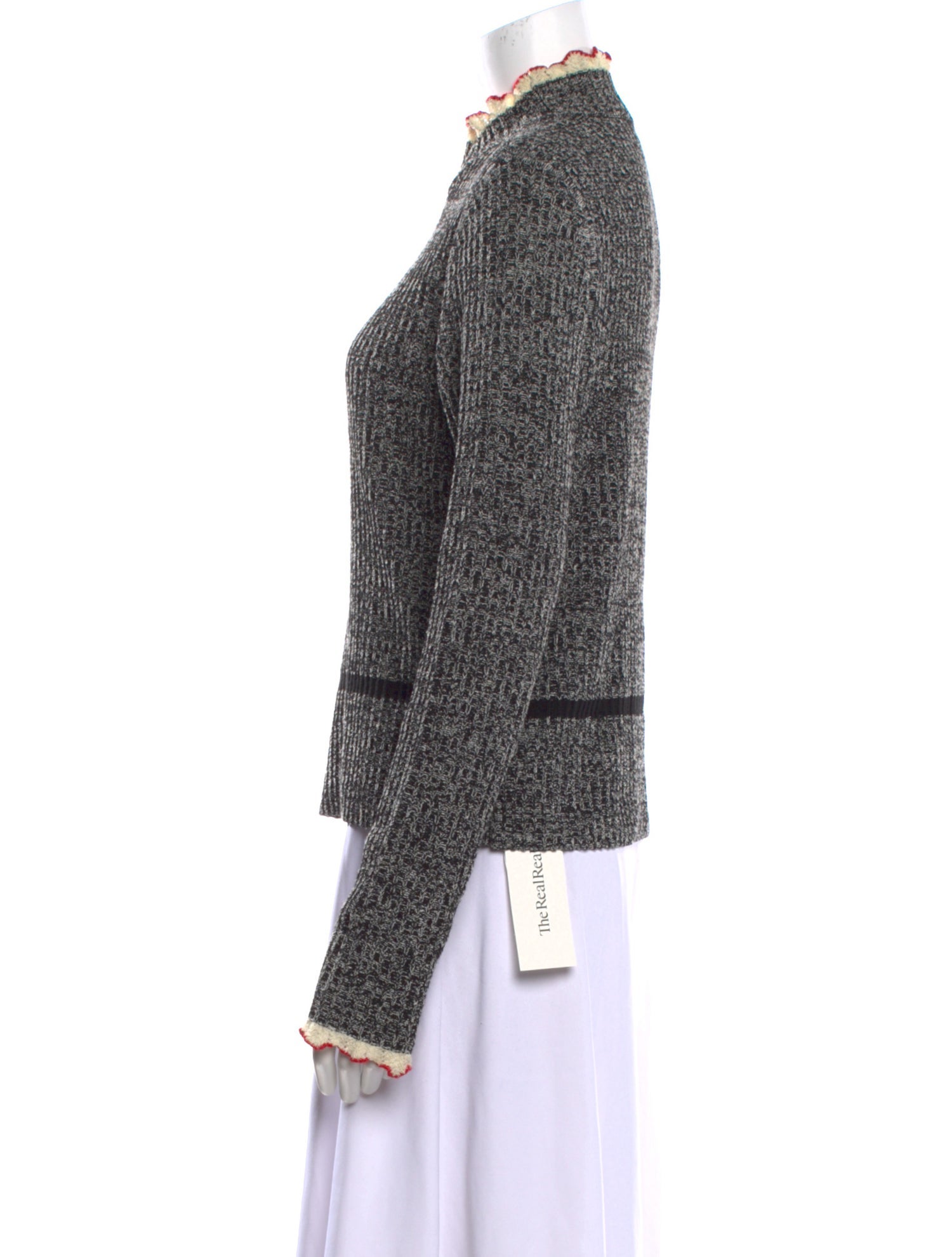 Tory Burch Crochet Mock Neck Sweater