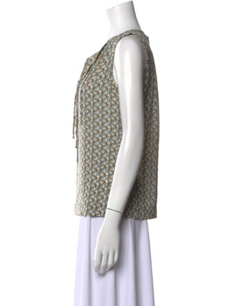 Tory Burch Silk Printed Blouse