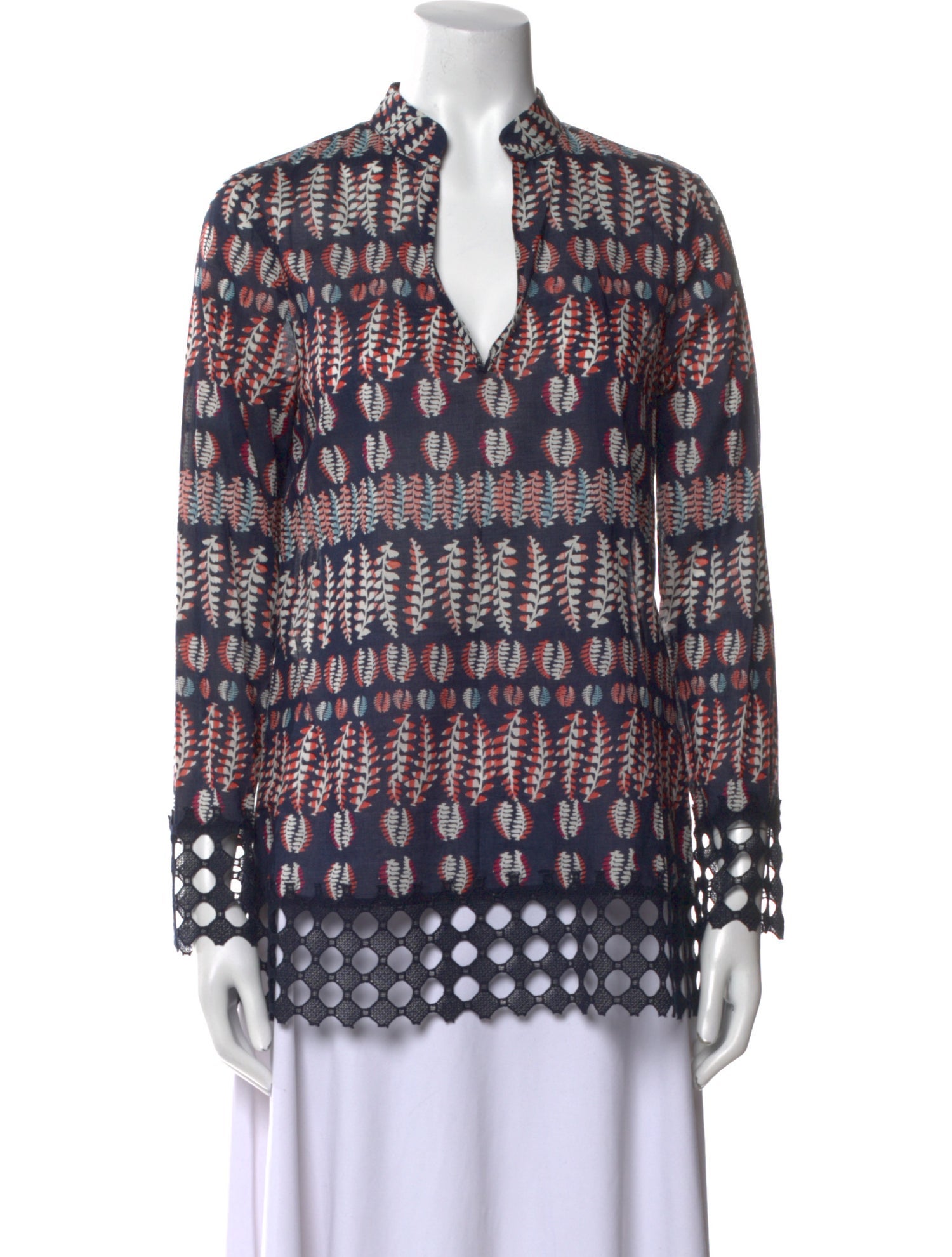 Tory Burch Printed V-Neck Tunic