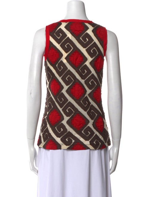 Tory Burch Printed Scoop Neck Top