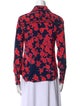 Tory Burch Silk Floral Print Button-Up Top