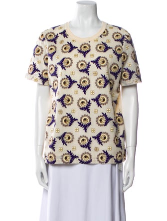 Tory Burch Printed Crew Neck T-Shirt