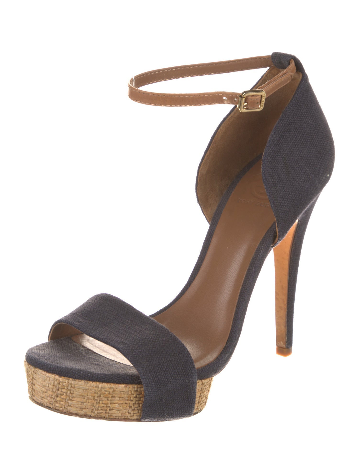 Tory Burch Leather Trim Embellishment Sandals