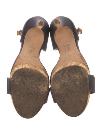 Tory Burch Leather Trim Embellishment Sandals