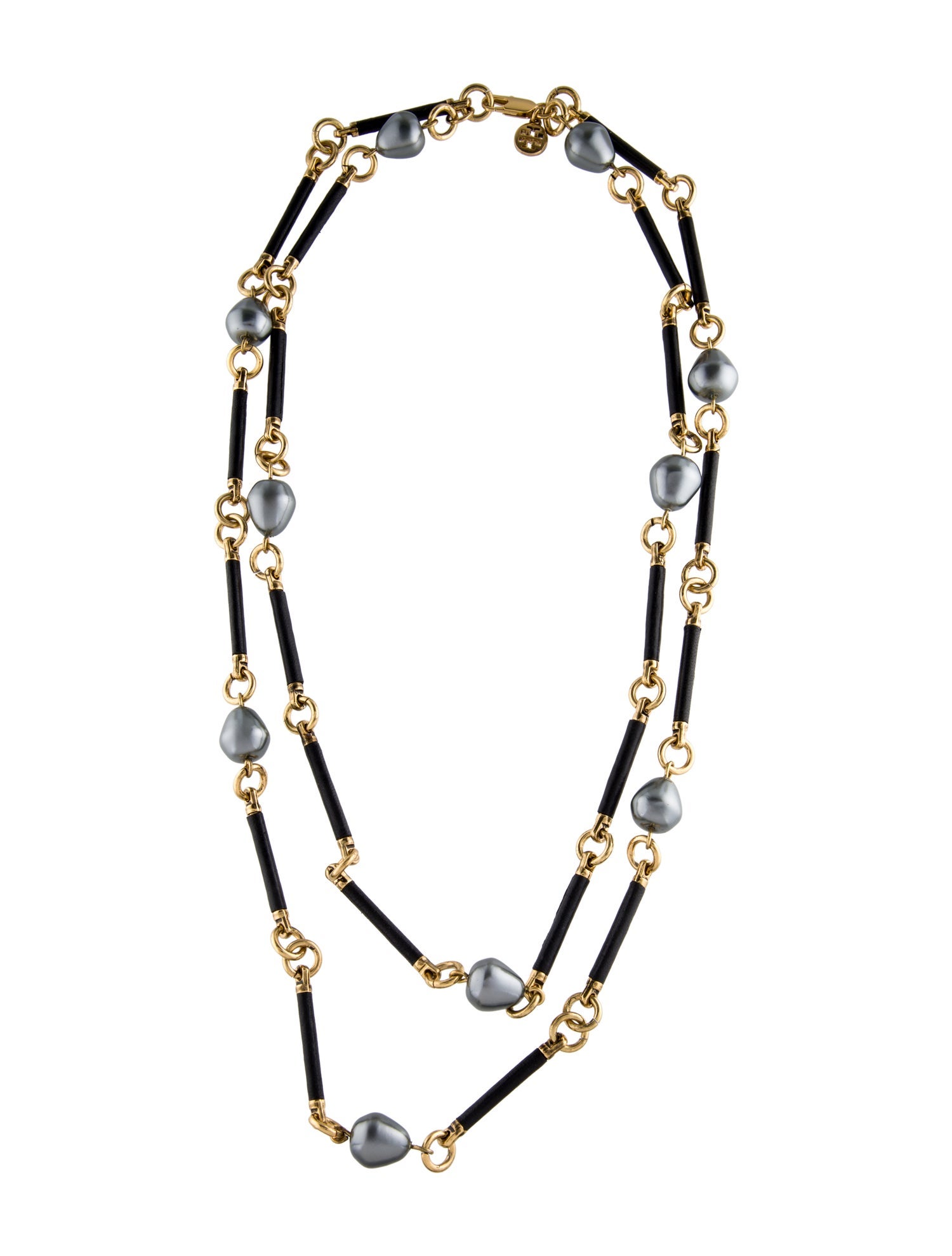 Tory Burch Faux Pearl Double Strand Necklace