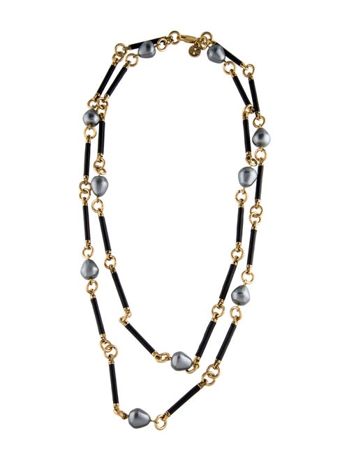Tory Burch Faux Pearl Double Strand Necklace