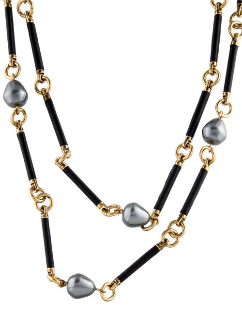 Tory Burch Faux Pearl Double Strand Necklace