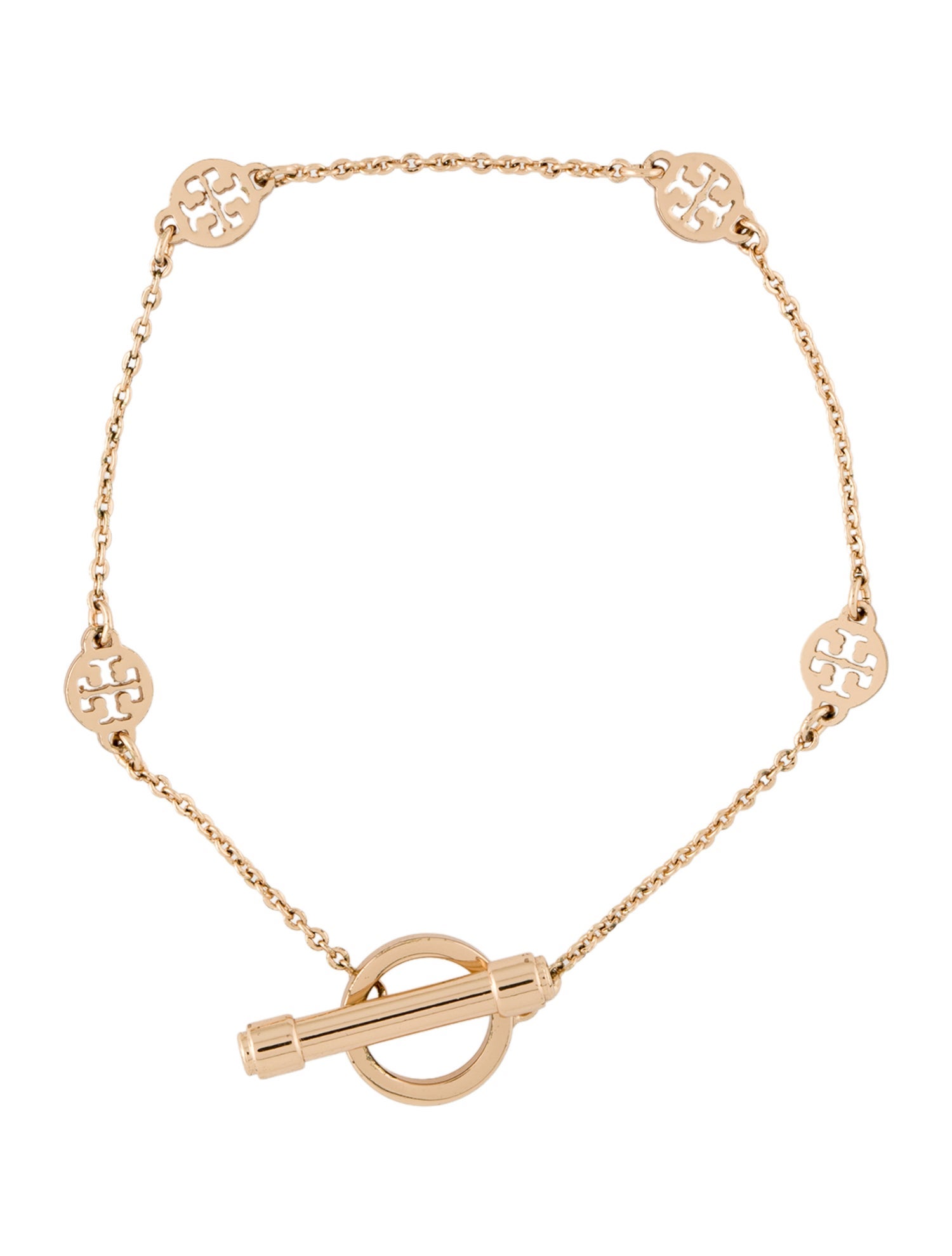 Tory Burch Logo Station Toggle Bracelet