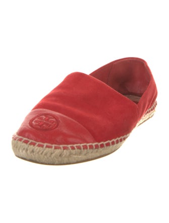 Tory Burch Suede Embroidered Accent Espadrilles