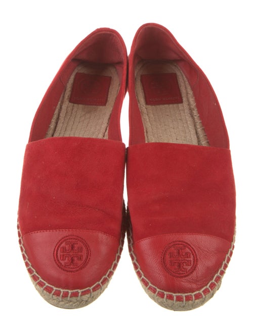 Tory Burch Suede Embroidered Accent Espadrilles
