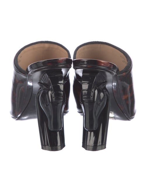 Tory Burch Patent Leather Printed Mules