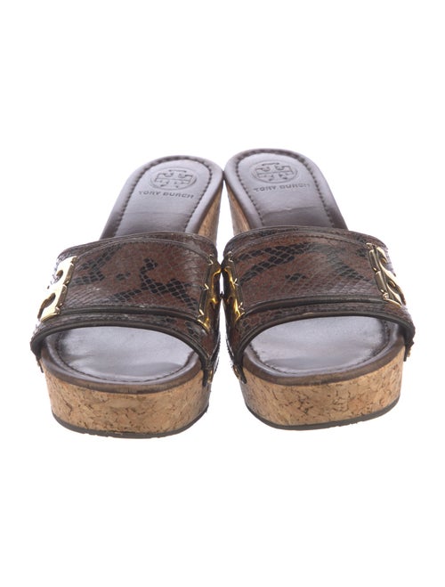 Tory Burch Snakeskin Animal Print Mules