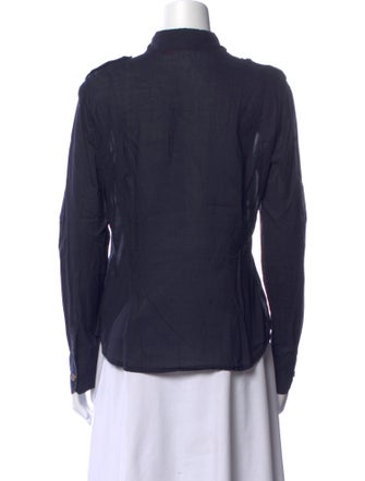 Tory Burch Long Sleeve Button-Up Top