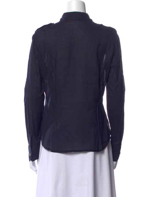 Tory Burch Long Sleeve Button-Up Top