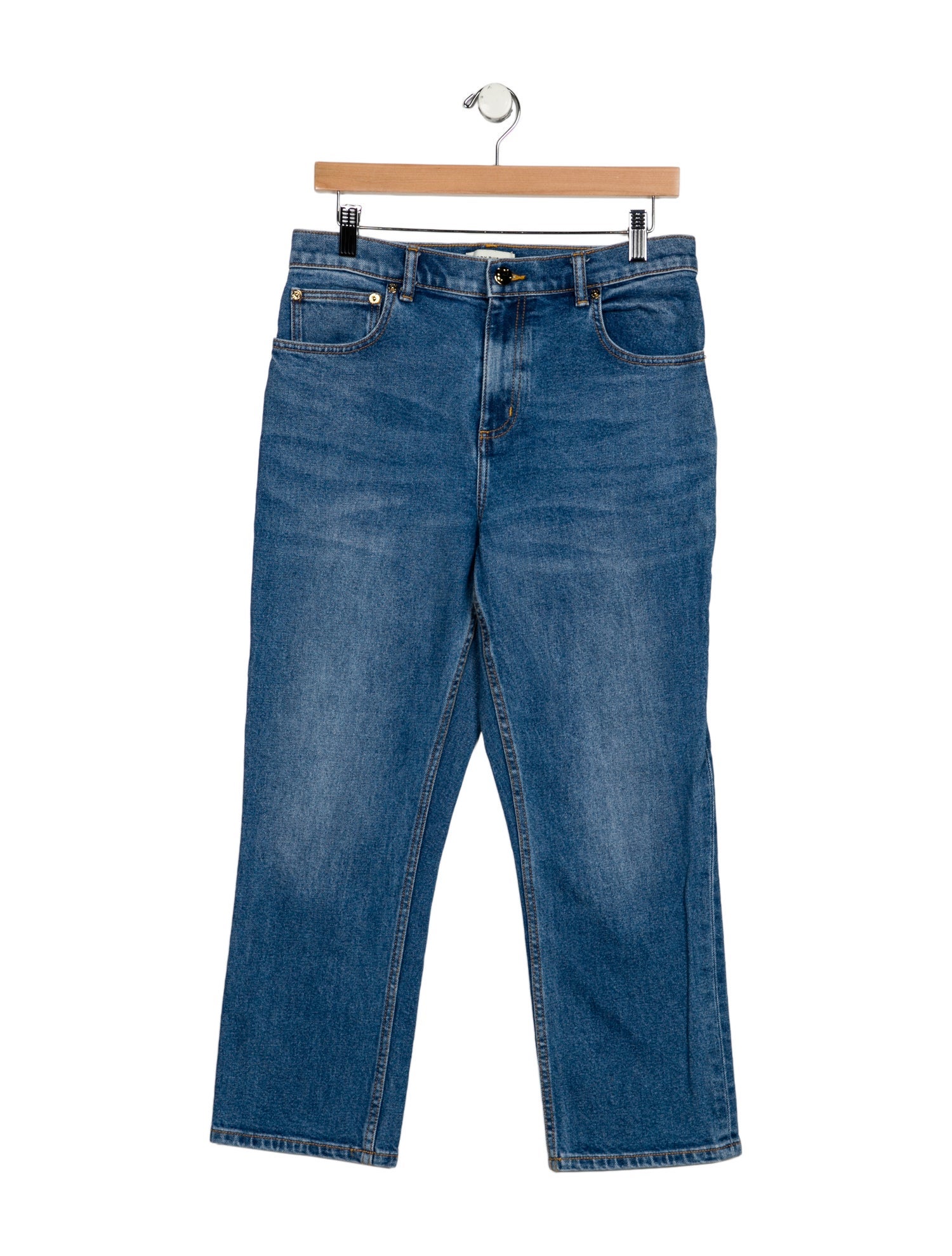 Tory Burch High-Rise Straight Leg Jeans