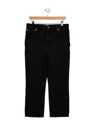 Tory Burch Mid-Rise Straight Leg Jeans