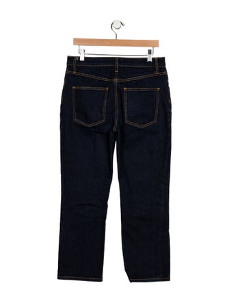 Tory Burch Mid-Rise Straight Leg Jeans