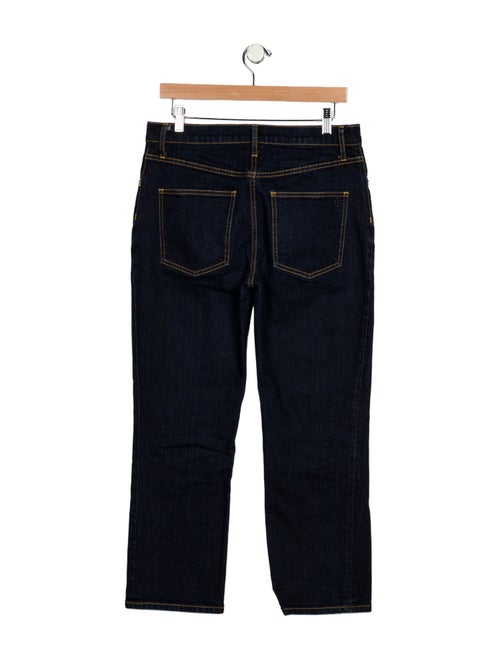 Tory Burch Mid-Rise Straight Leg Jeans