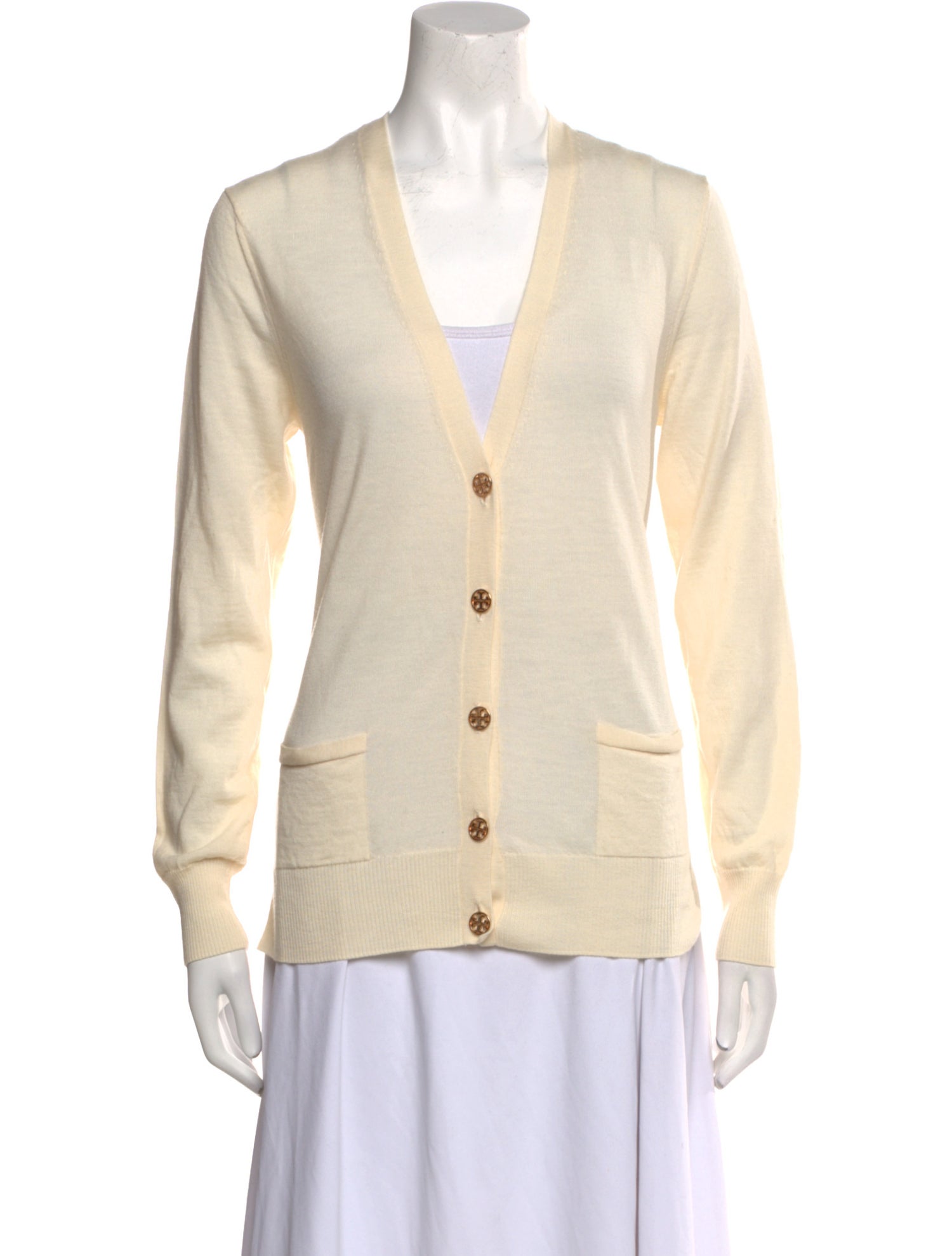 Tory Burch Merino Wool V-Neck Sweater