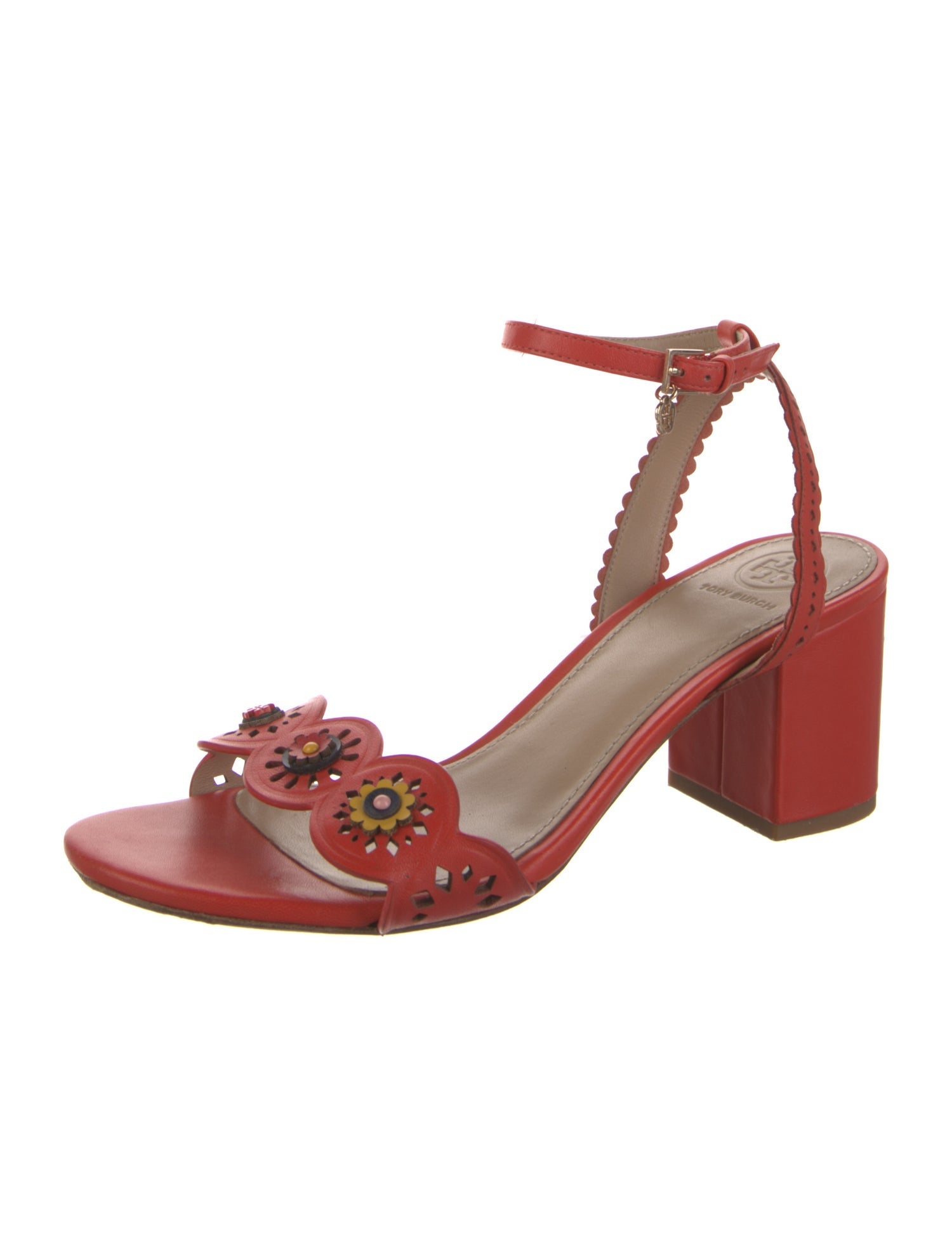Tory Burch Leather Lasercut Accents Sandals