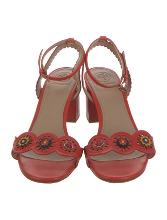 Tory Burch Leather Lasercut Accents Sandals