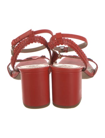 Tory Burch Leather Lasercut Accents Sandals