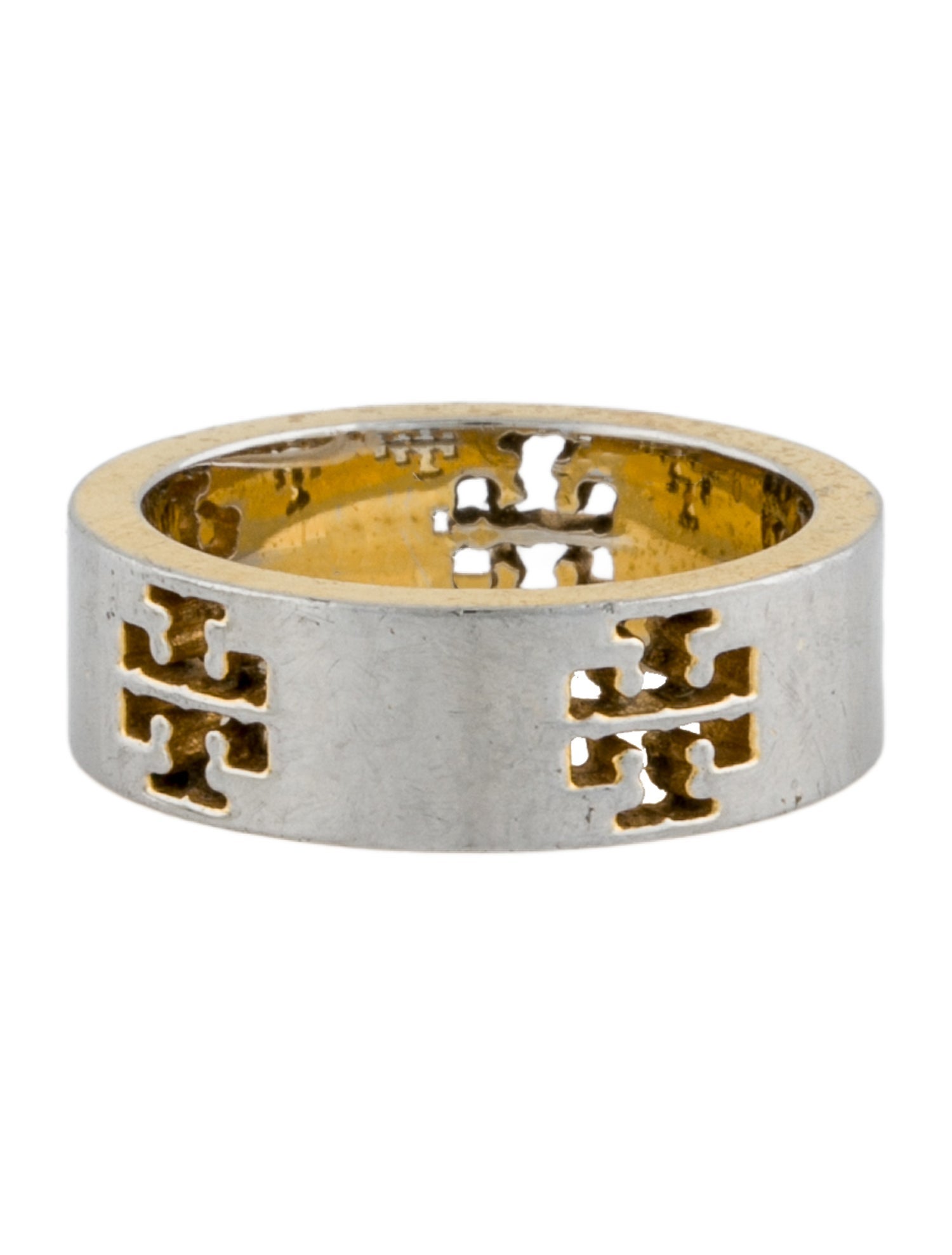 Tory Burch Pierced T Logo Band