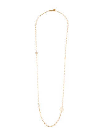Tory Burch Faux Pearl Station Necklace