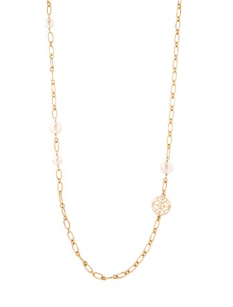 Tory Burch Faux Pearl Station Necklace
