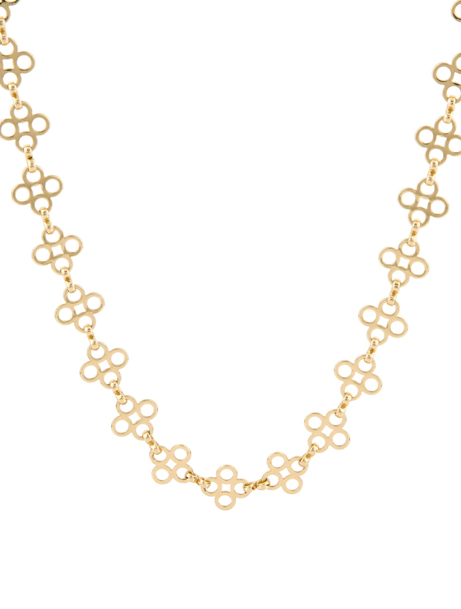 Tory Burch Mini Clover Chain Necklace