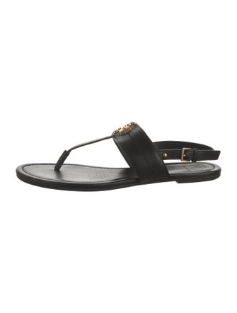 Tory Burch Leather T-Strap Sandals