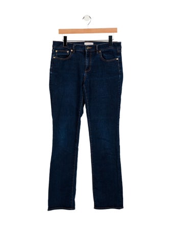 Tory Burch Mid-Rise Straight Leg Jeans
