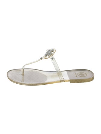 Tory Burch Rubber T-Strap Sandals