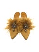 Tory Burch Satin Crystal Embellishments Mules