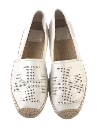 Tory Burch Leather Lasercut Accents Espadrilles
